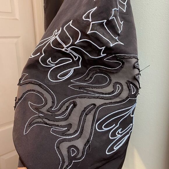 Men’s KIRRA board shorts pockets with CanOpener/ black and blue/size large - Picture 3 of 6